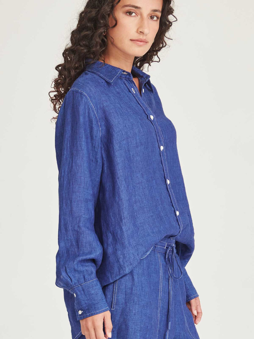 Princeton Linen Shirt (Iris)