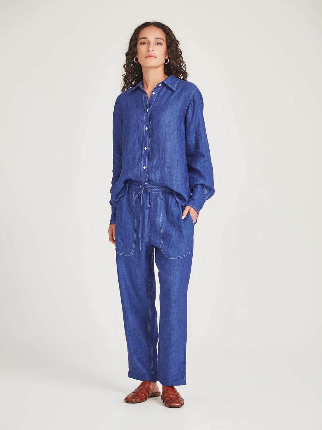 Princeton Linen Shirt (Iris)