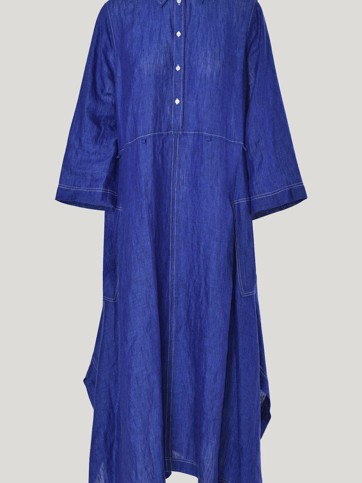 Sofia Linen Shirtdress (Iris)