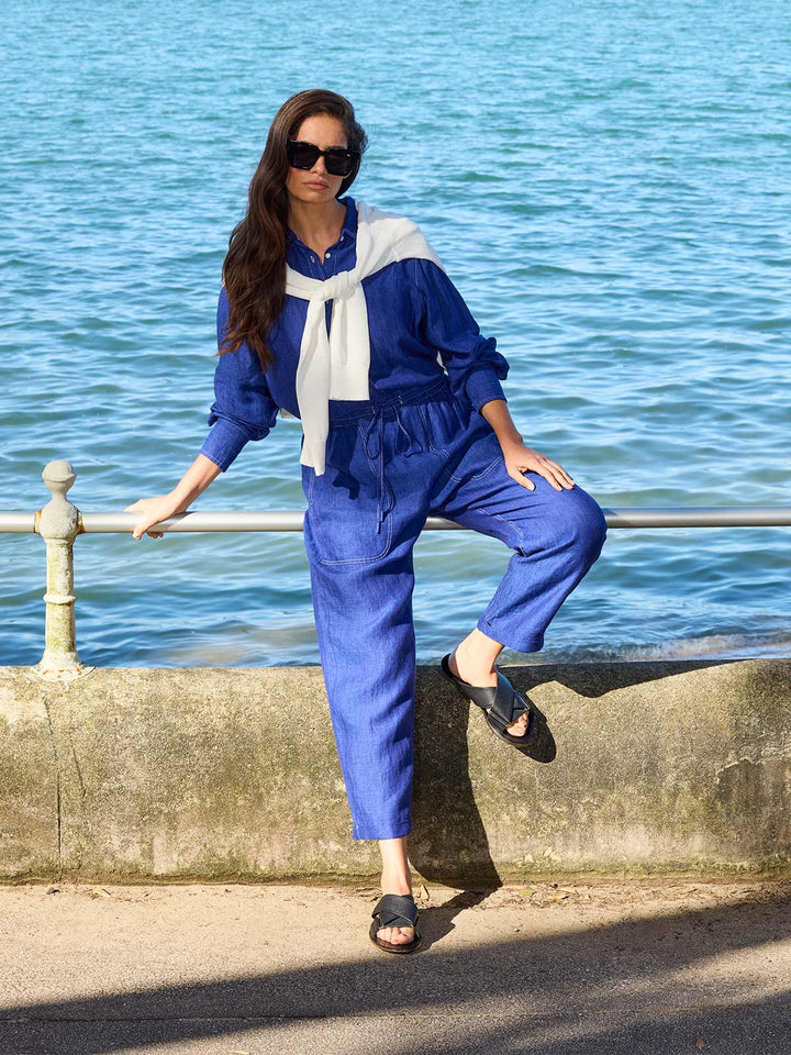 Fenway Linen Pant (Iris)