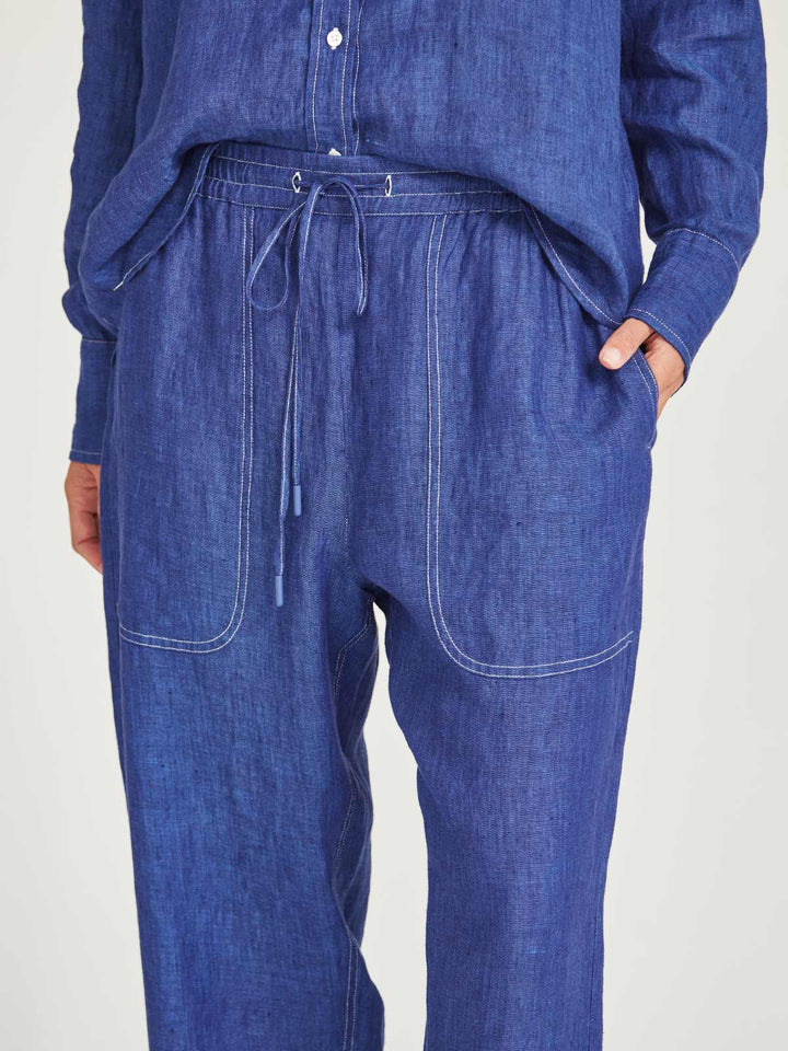 Fenway Linen Pant (Iris)