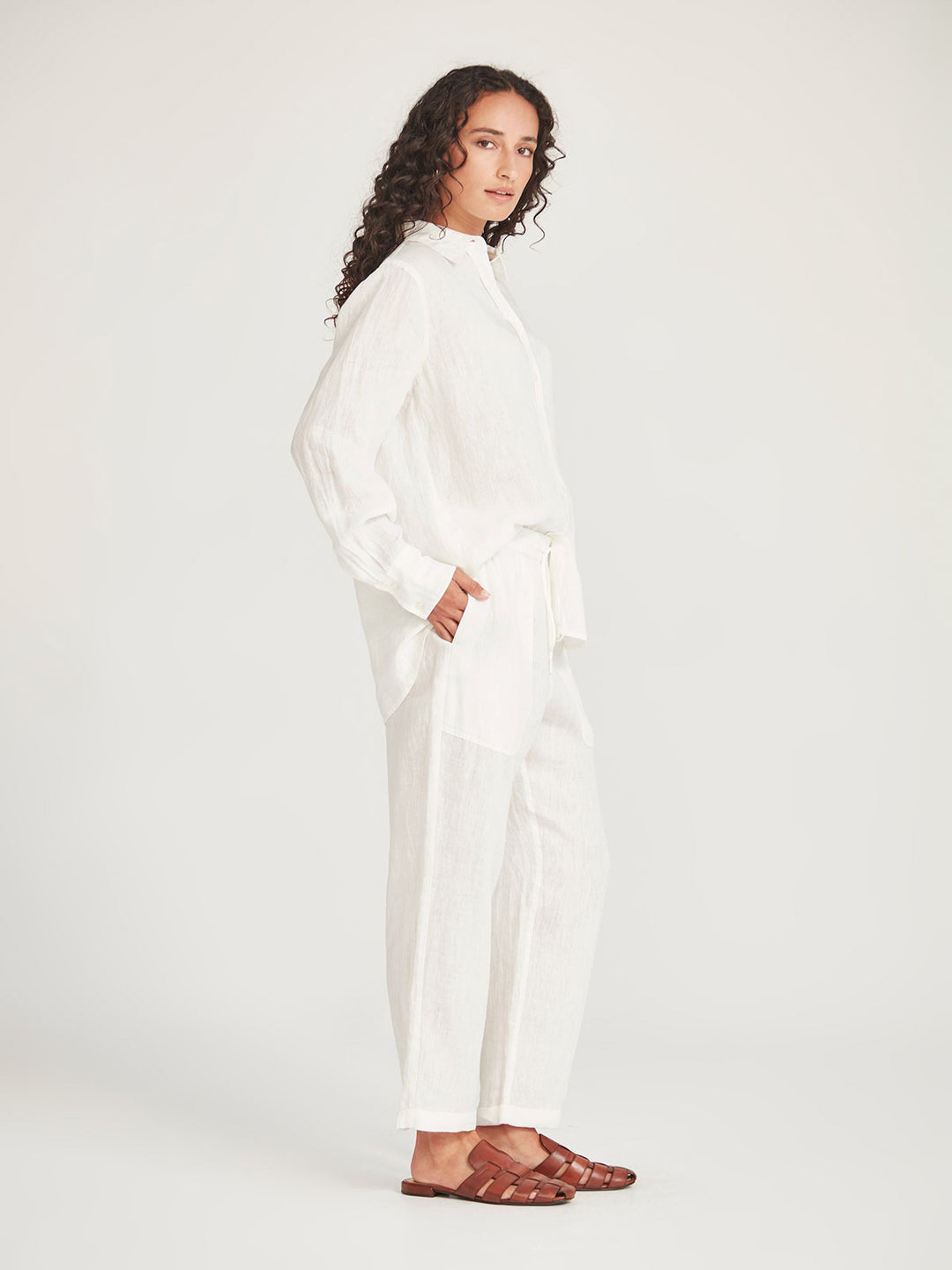 Fenway Linen Pant (Ivory)
