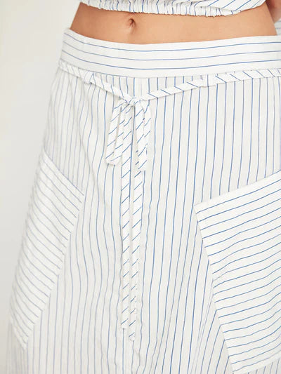 Cameron Stripe Skirt (Navy/White Stripe)