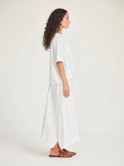 Cameron Stripe Skirt (Navy/White Stripe)