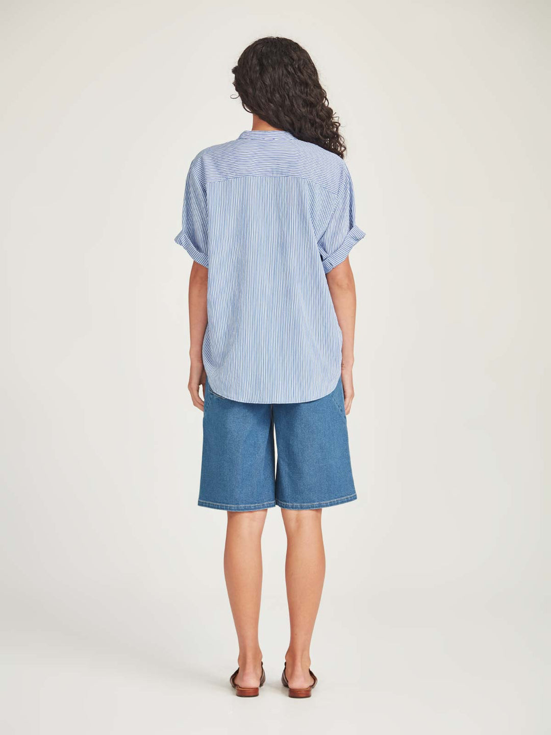 Flynn Stripe Shirt (Blue/White Stripe)