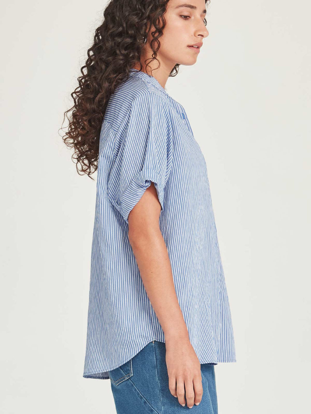 Flynn Stripe Shirt (Blue/White Stripe)
