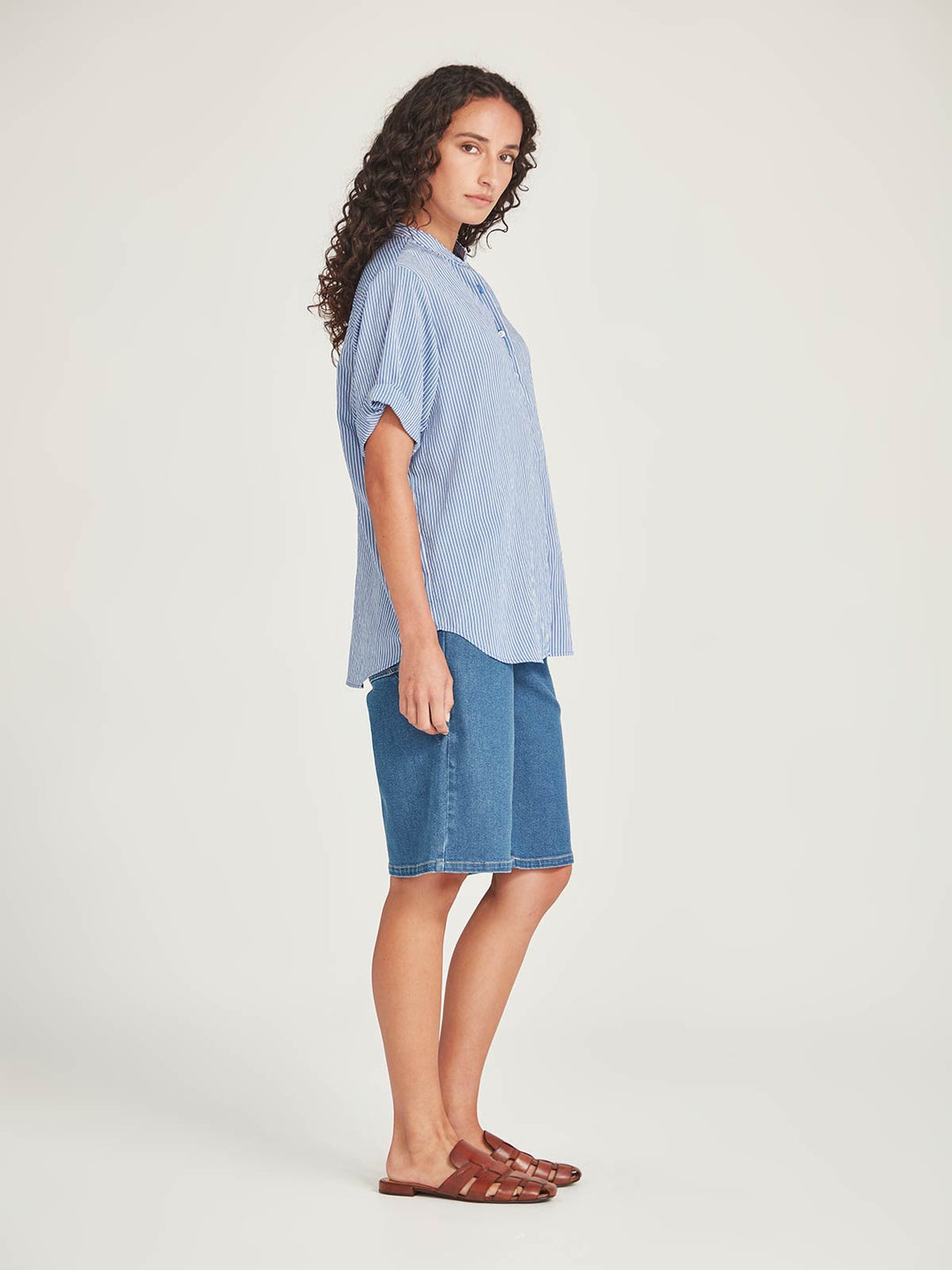Flynn Stripe Shirt (Blue/White Stripe)