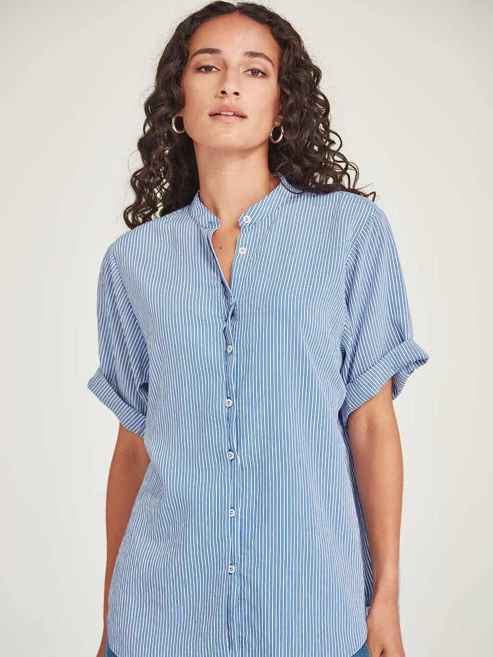 Flynn Stripe Shirt (Blue/White Stripe)