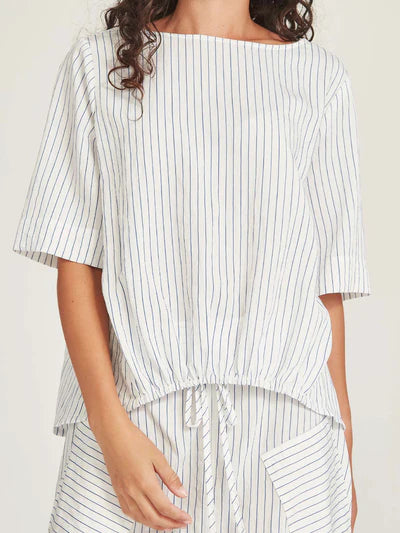 Neva Stripe Top (Navy/White Stripe)