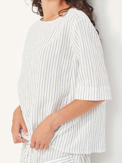 Neva Stripe Top (Navy/White Stripe)