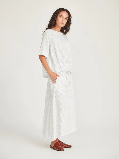 Neva Stripe Top (Navy/White Stripe)