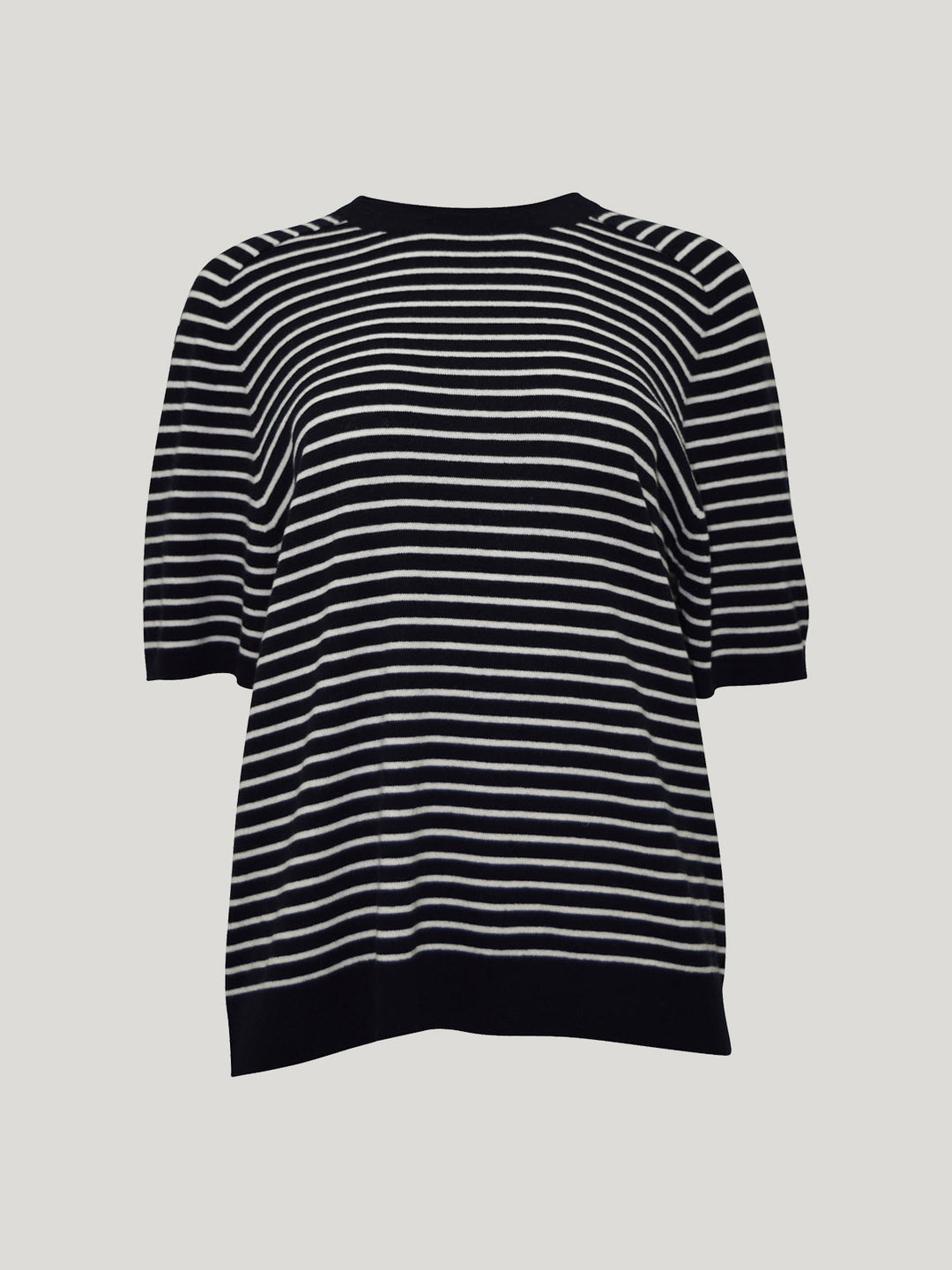 Cecilia Stripe Knit Tee (Navy/Snowflake)