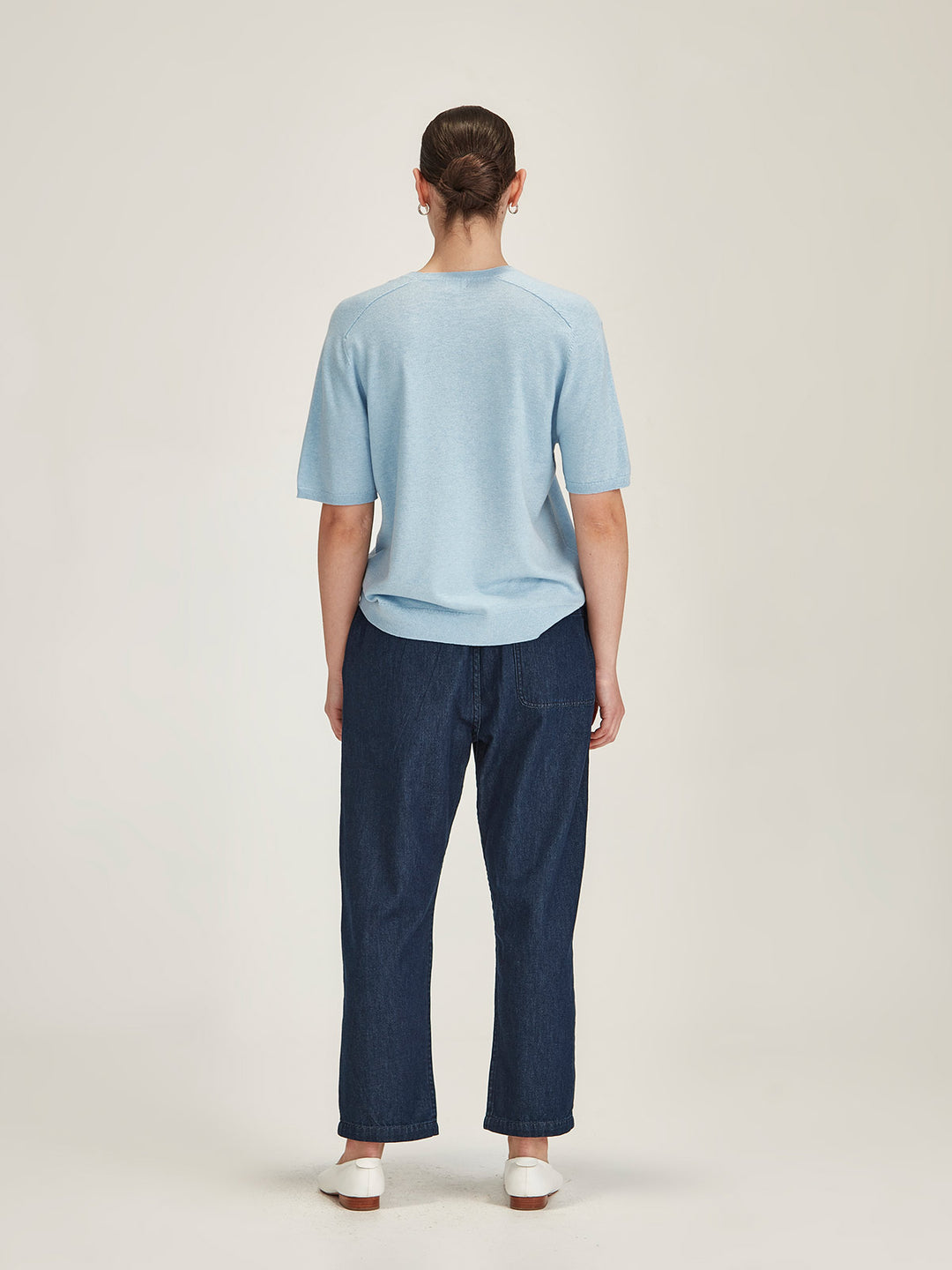 Cecilia Knit Tee (Air Blue)