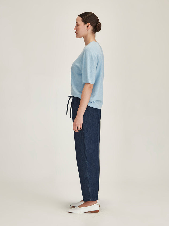 Cecilia Knit Tee (Air Blue)