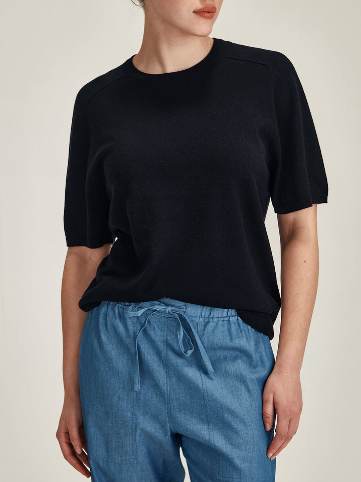 Cecilia Knit Tee (Navy)