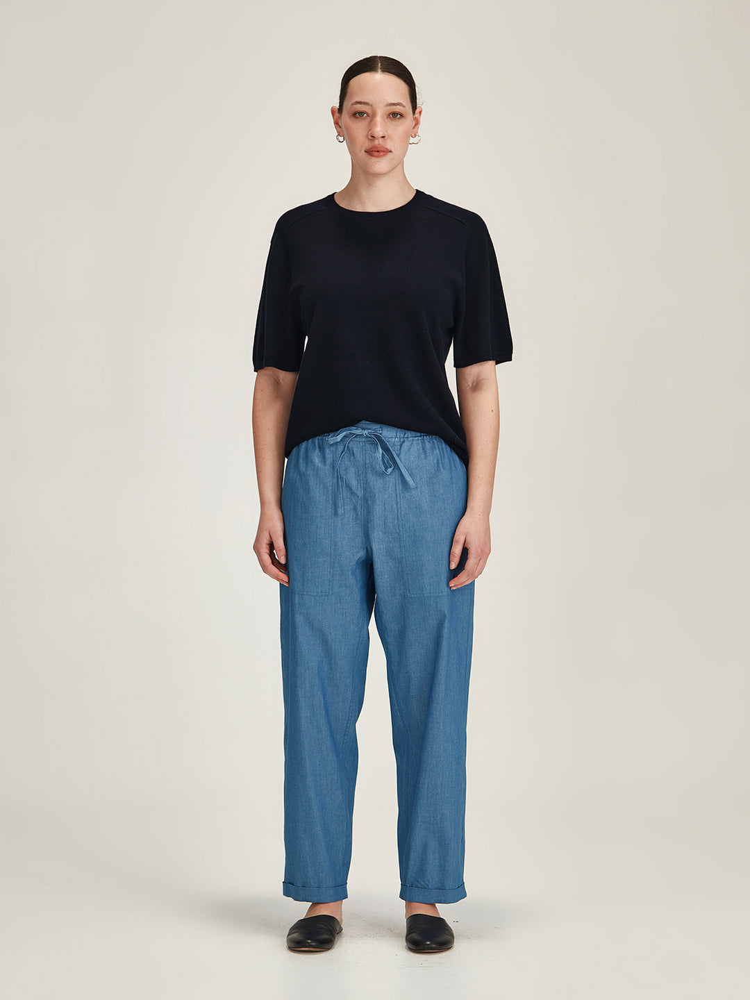 Cecilia Knit Tee (Navy)