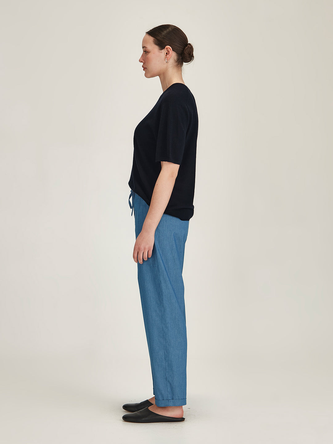 Cecilia Knit Tee (Navy)