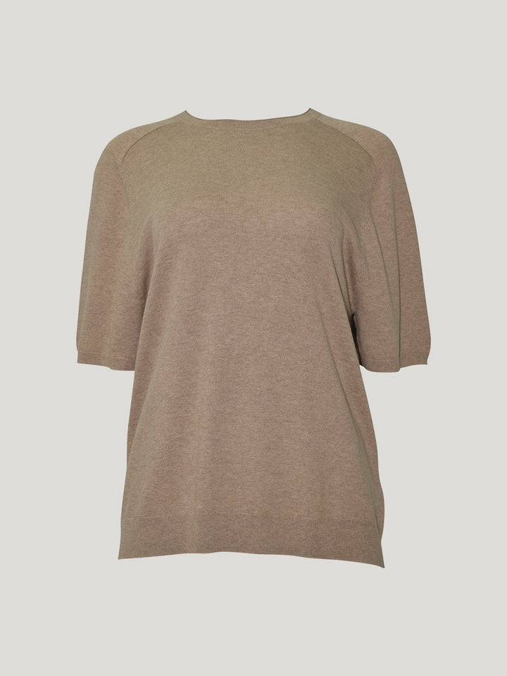 Cecilia Knit Tee (Oatmeal)