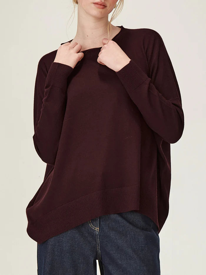 Gemma Merino Weekender (Plum)