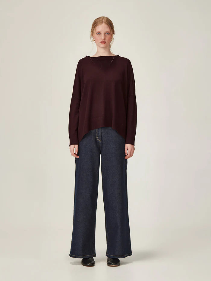 Gemma Merino Weekender (Plum)