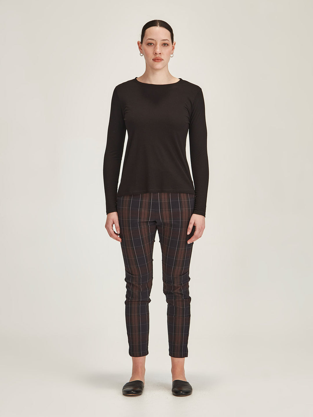 Lena Luxe Tee - Long Sleeve (Black)