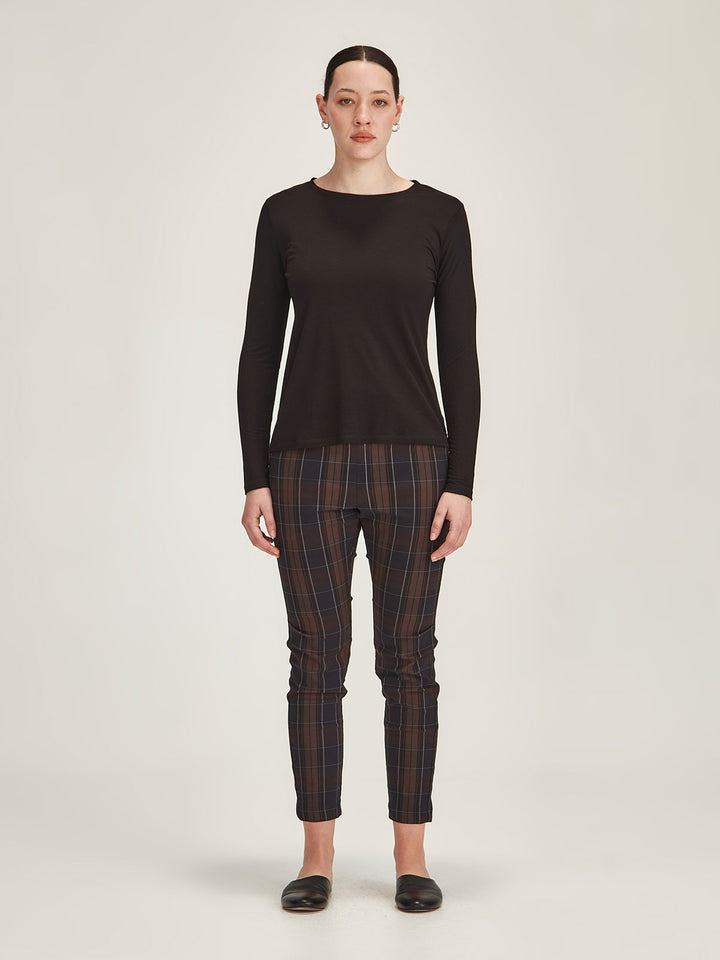 Lena Luxe Tee - Long Sleeve (Black)