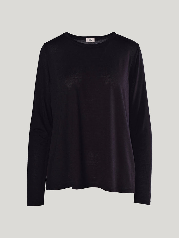 Lena Luxe Tee - Long Sleeve (Black)
