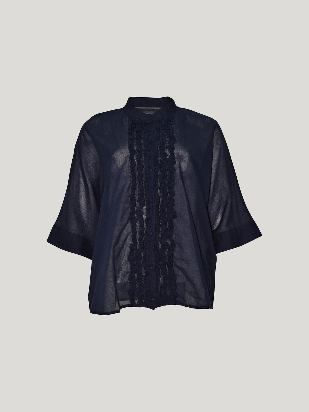 Sasha Ruffle Blouse (French Navy)
