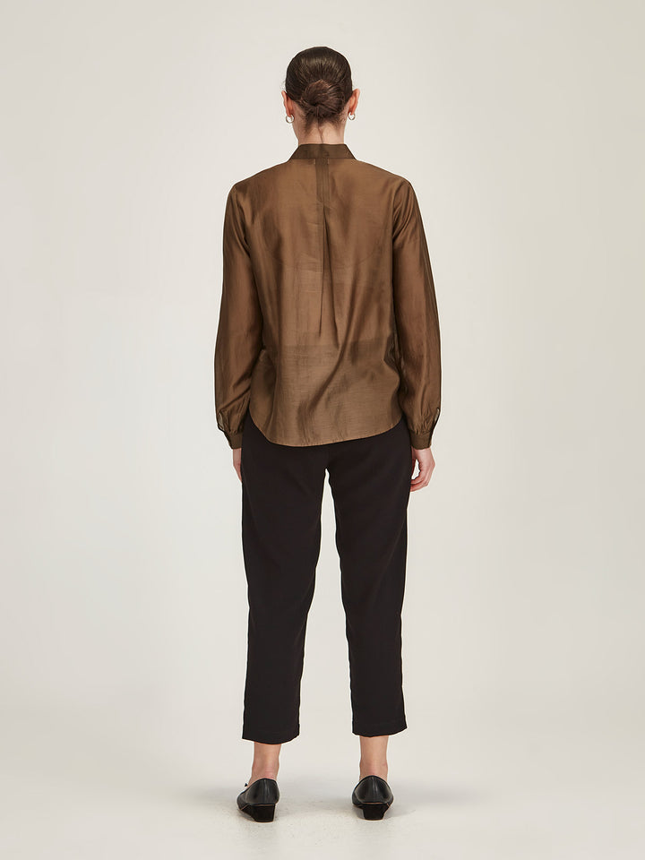 Ami Ruffle Shirt (Cinnamon)