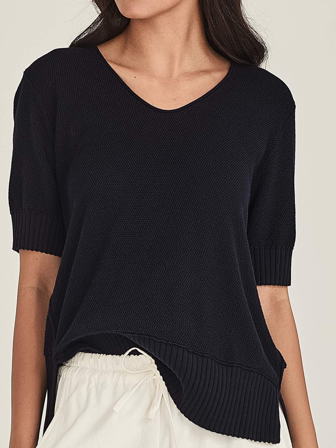 Salma Knit Tee (French Navy)