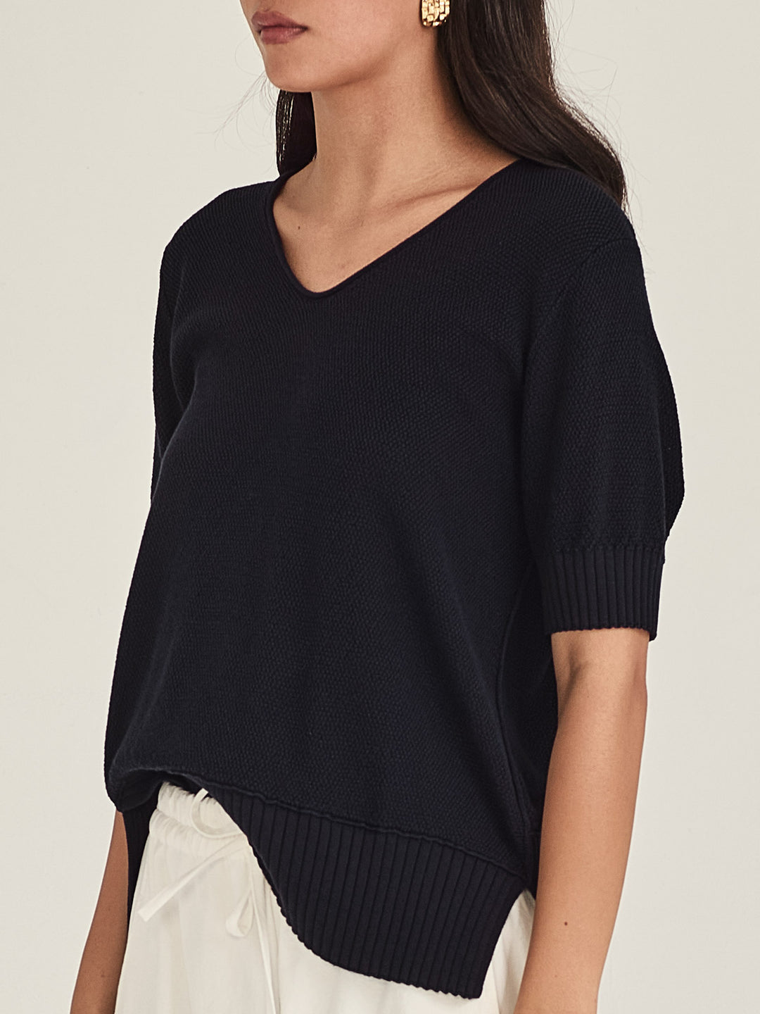 Salma Knit Tee (French Navy)