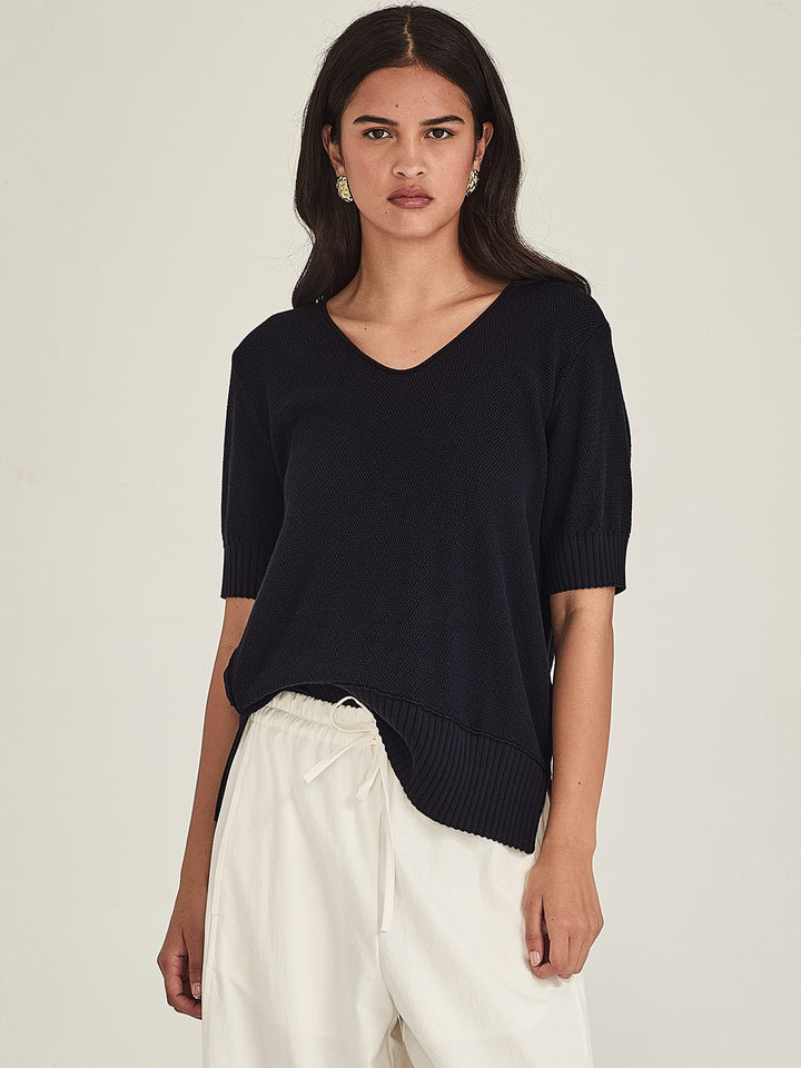 Salma Knit Tee (French Navy)