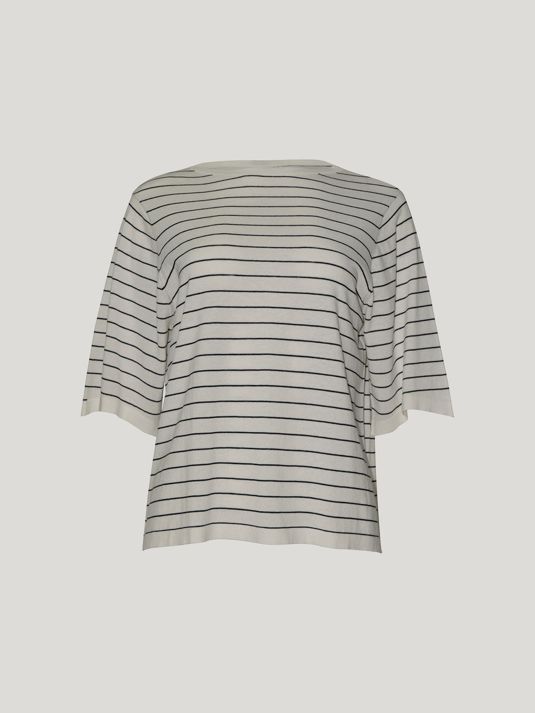 Sumire Stripy Box Tee (Chalk / Navy Stripe)