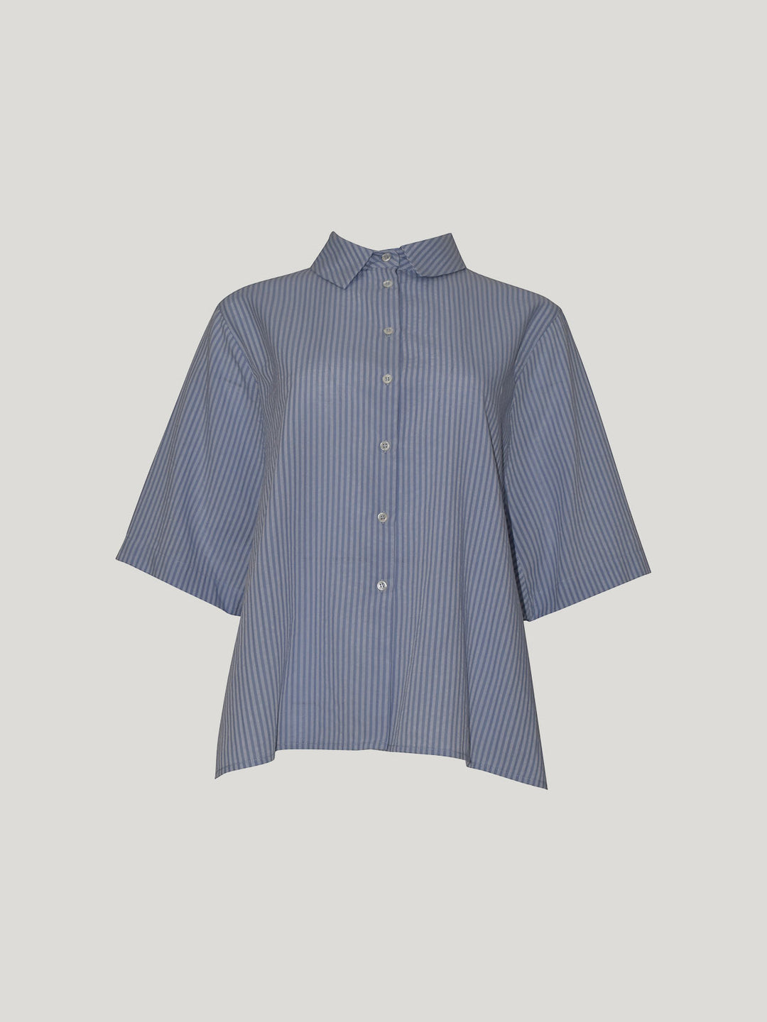 Jenne Cape Blouse (Cornflower stripe)