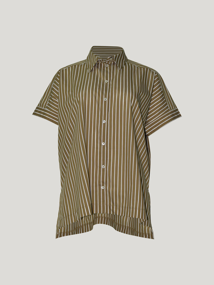 Annie Stripe Shirt (Tan Stripe)