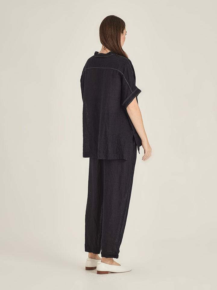 Leo Linen Pant (French Navy)