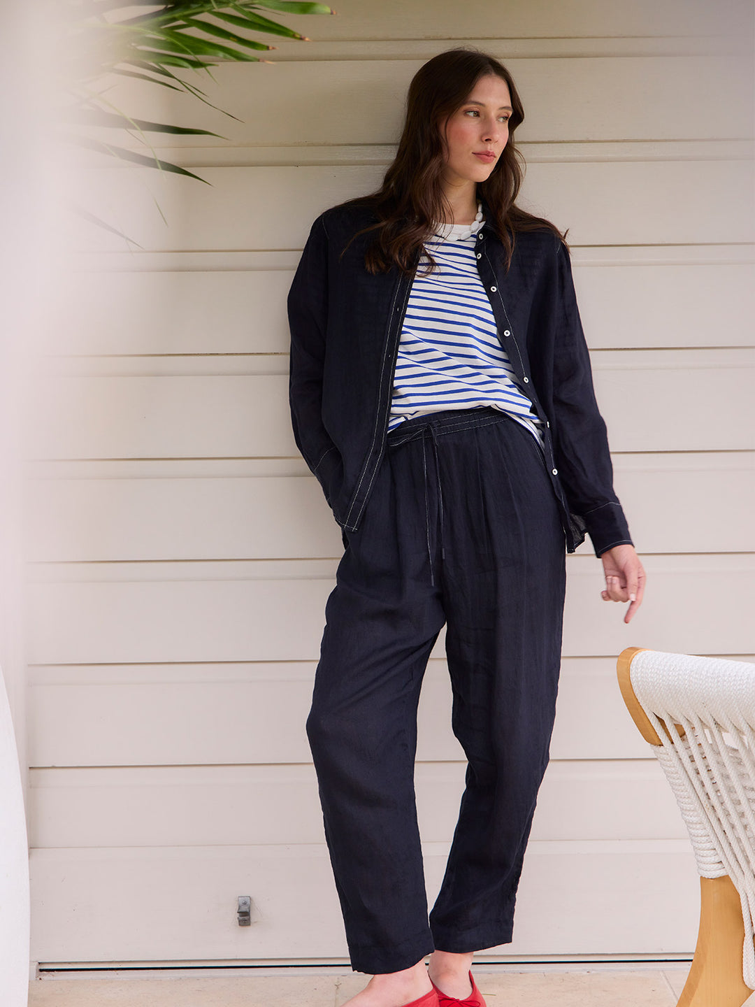 Leo Linen Pant (French Navy)