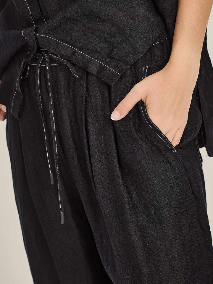 Leo Linen Pant (French Navy)