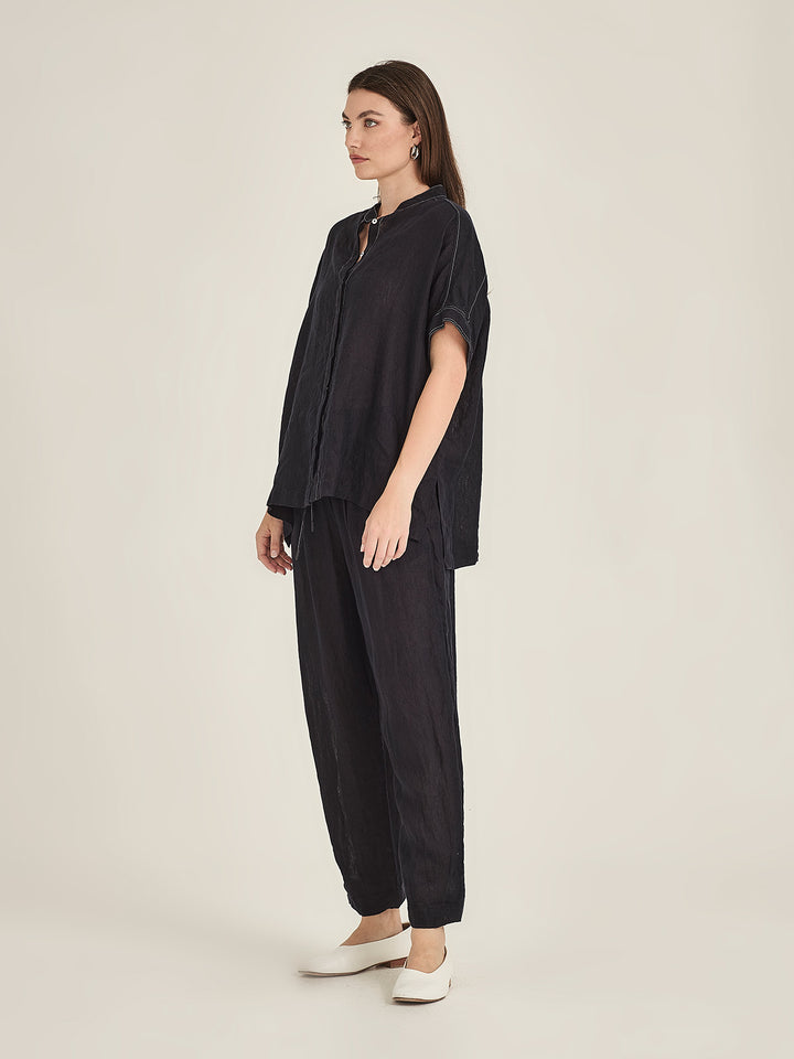 Leo Linen Pant (French Navy)