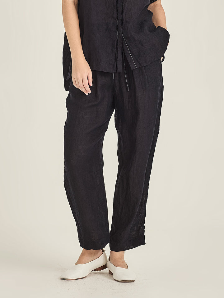 Leo Linen Pant (French Navy)