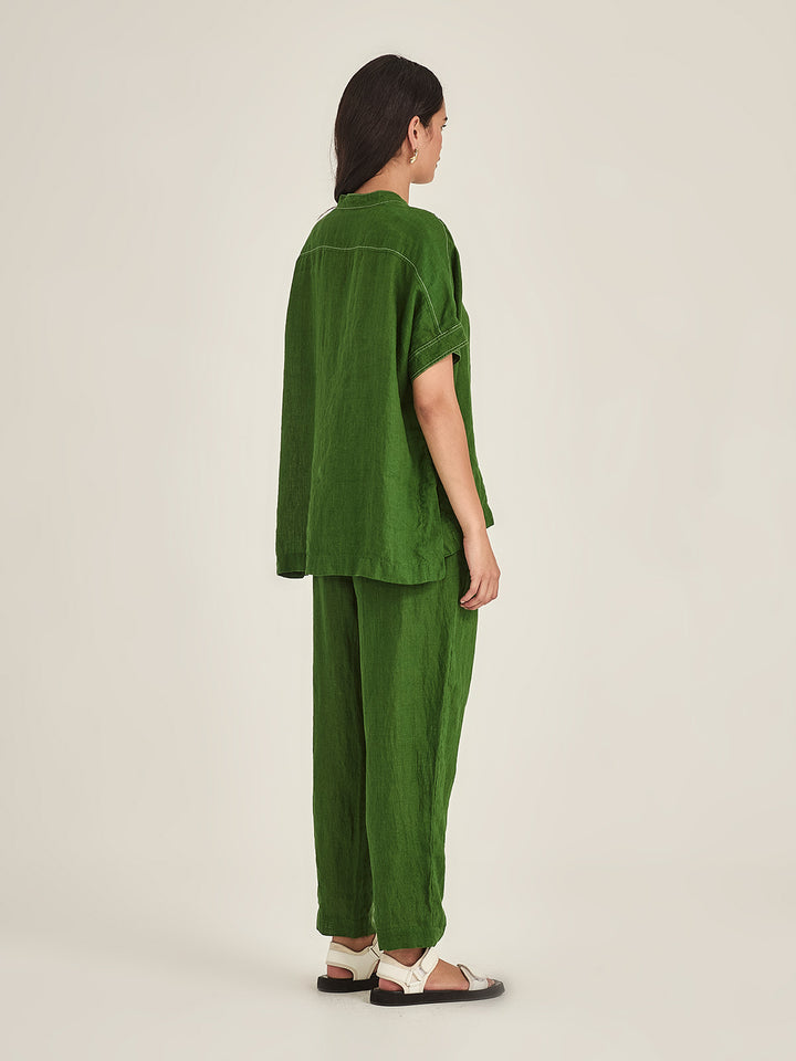 Leo Linen Pant (Palm Green)