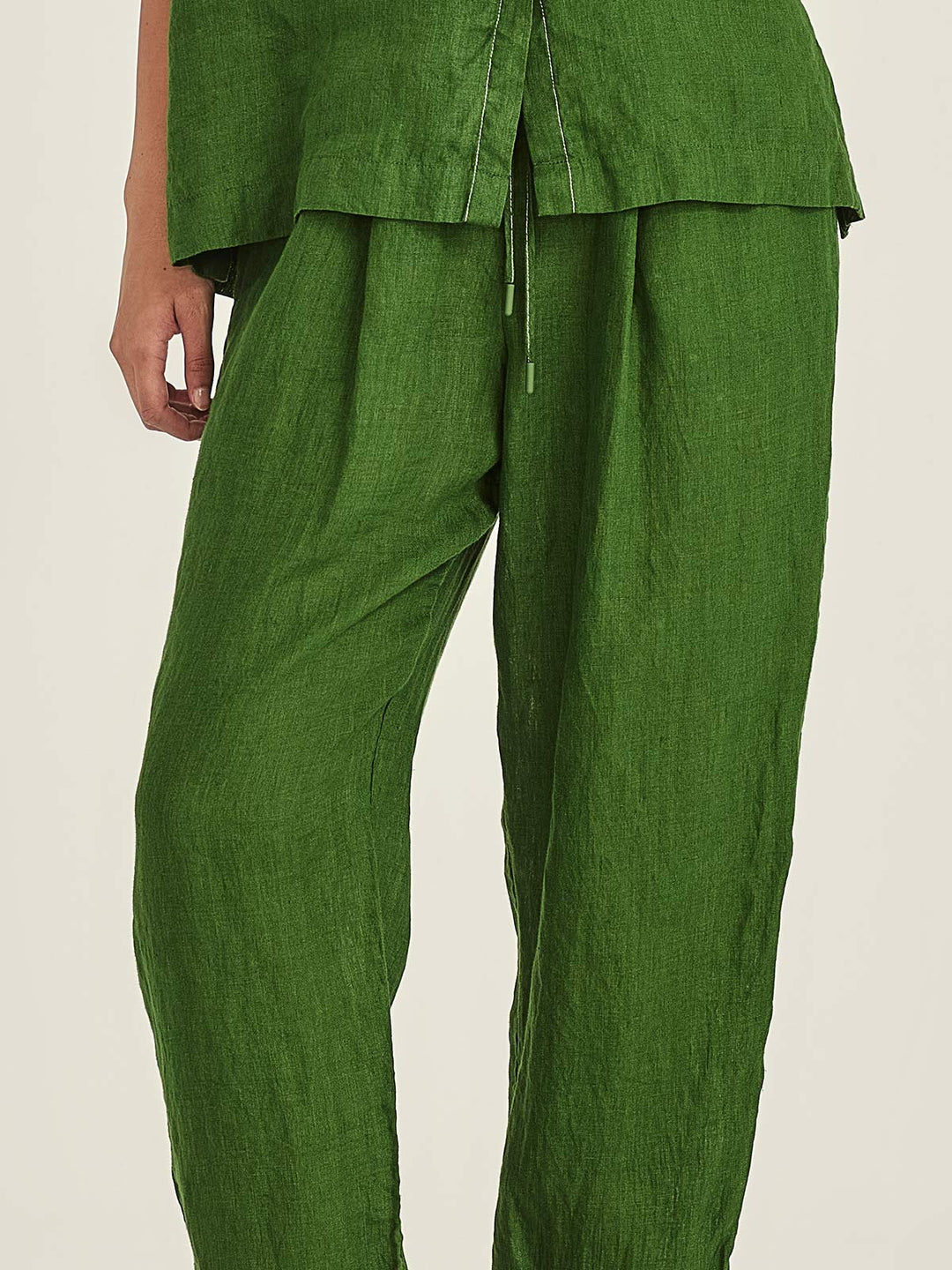 Leo Linen Pant (Palm Green)