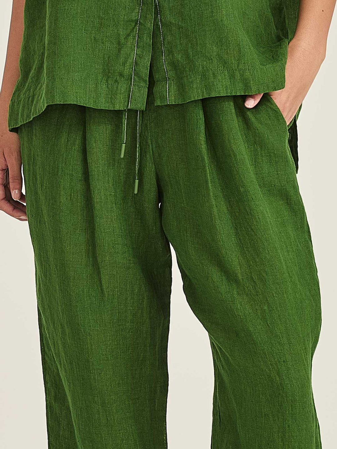 Leo Linen Pant (Palm Green)