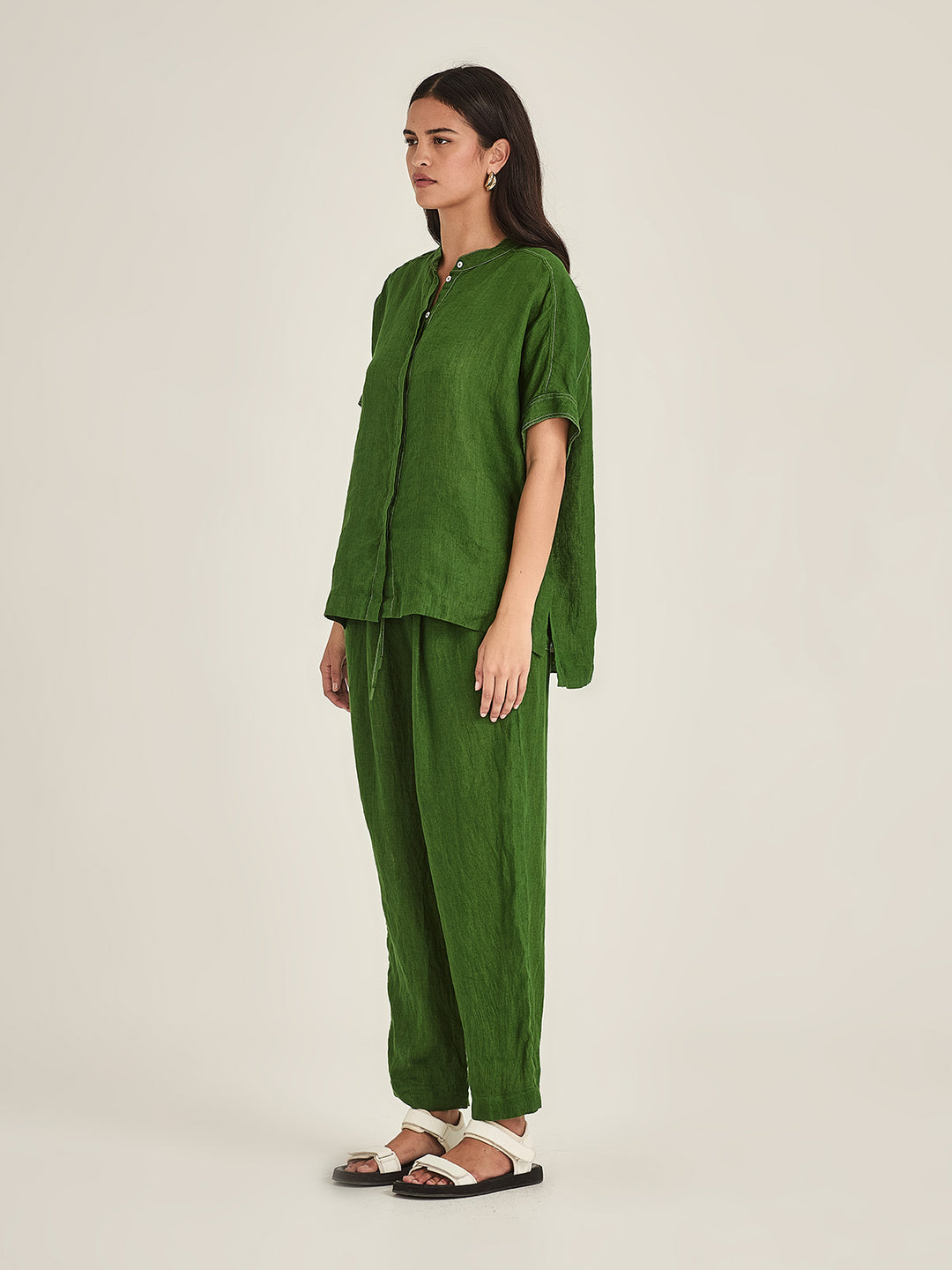 Leo Linen Pant (Palm Green)