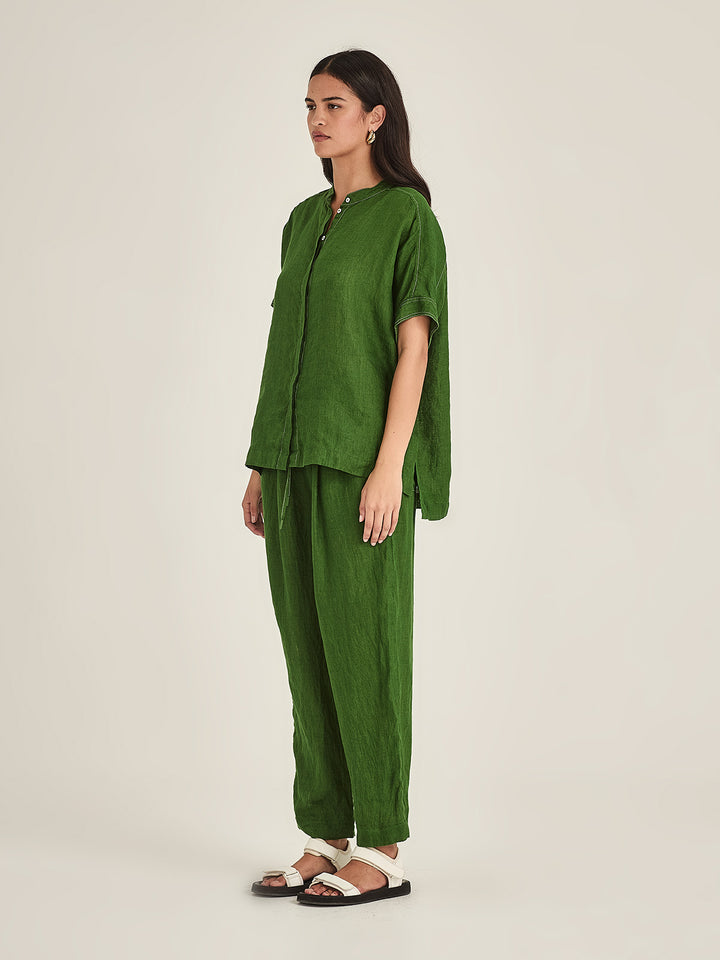 Leo Linen Pant (Palm Green)