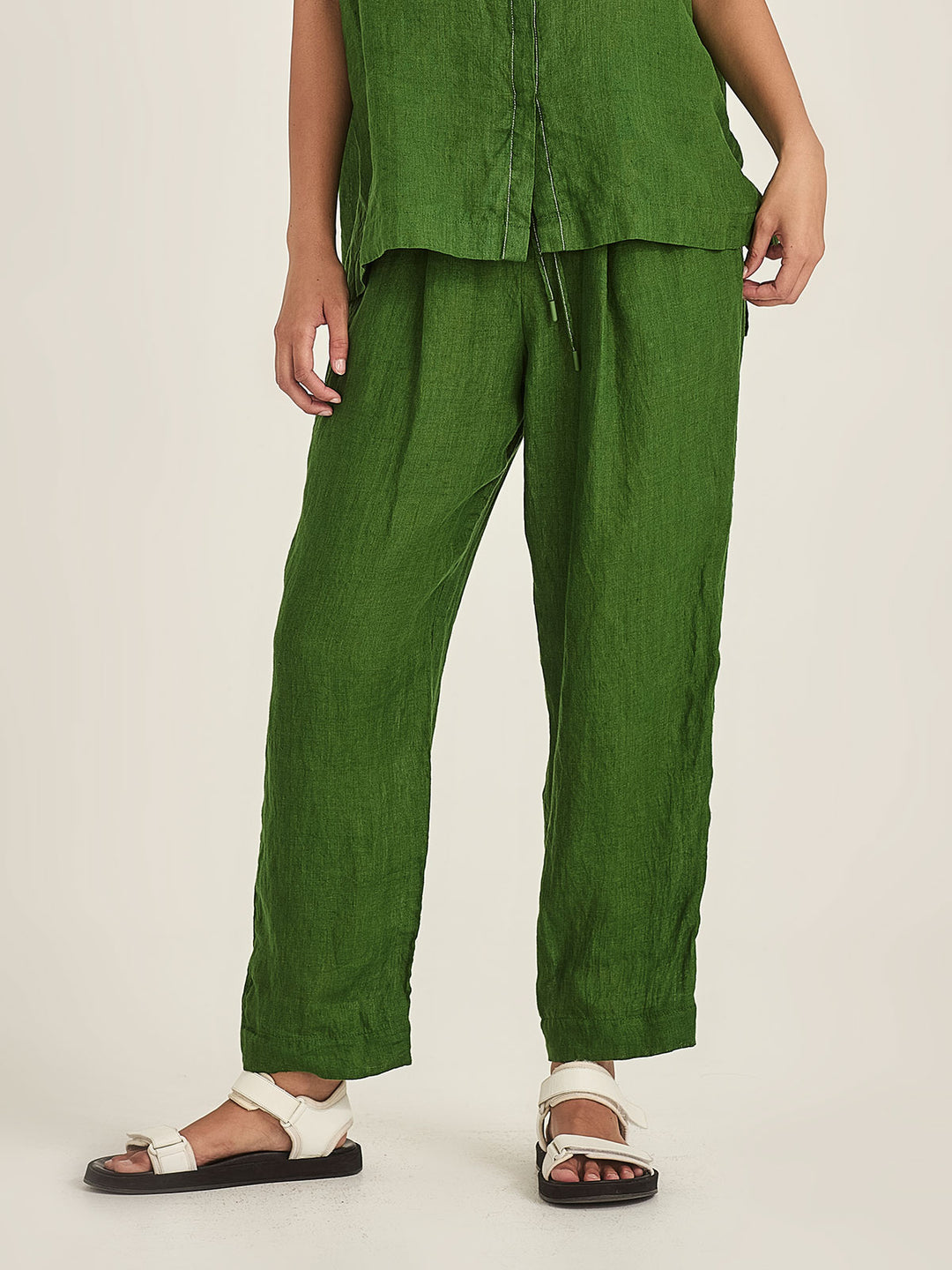 Leo Linen Pant (Palm Green)