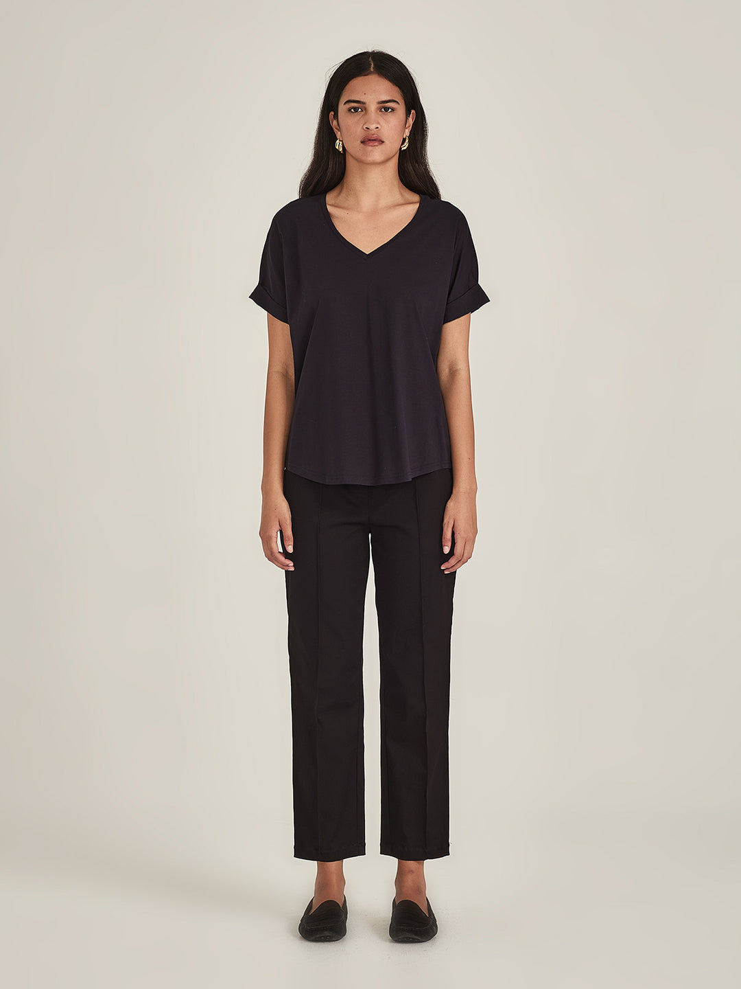 Audrey Cigarette Pants (Black)