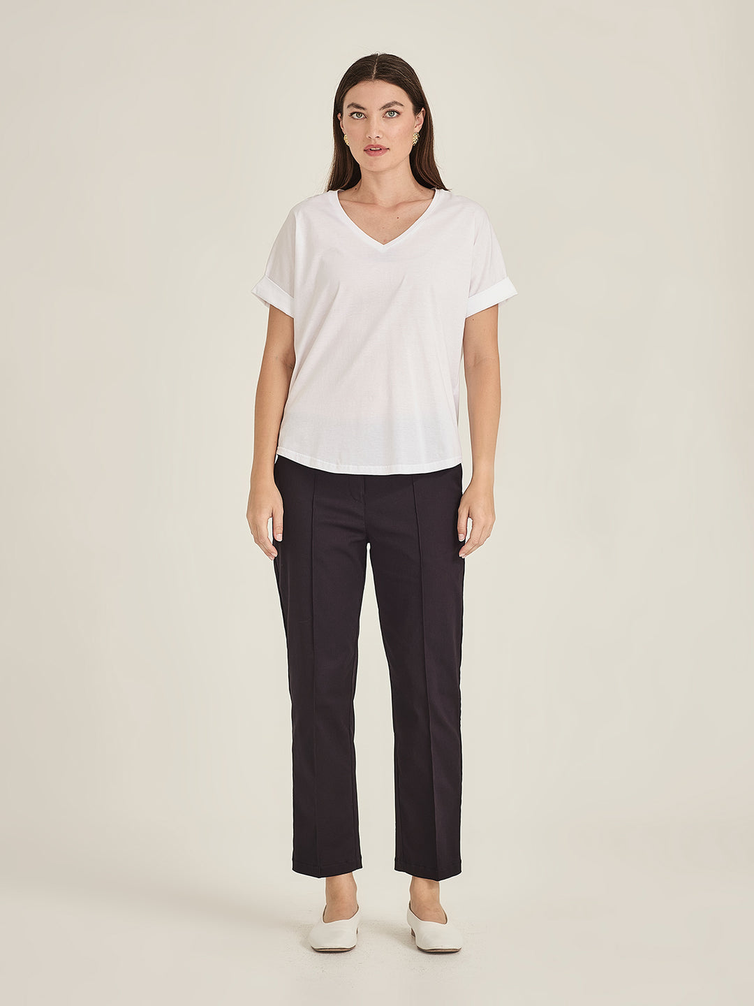 Audrey Cigarette Pants (Navy)