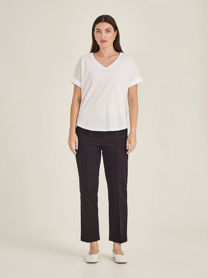 Audrey Cigarette Pants (Navy)
