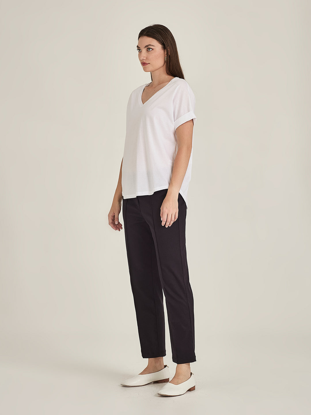 Audrey Cigarette Pants (Navy)